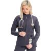 Cherokee Infinity Womens Zip Front Scrub Jacket, Contemporary Fit, Stand-Up Collar, 2 Pockets, Back yoke seams – IN320A(Pewter)
