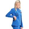 Cherokee Infinity Womens Zip Front Scrub Jacket, Contemporary Fit, Stand-Up Collar, 2 Pockets, Back yoke seams – IN320A(Royal)