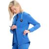 Cherokee Infinity Womens Zip Front Scrub Jacket, Contemporary Fit, Stand-Up Collar, 2 Pockets, Back yoke seams – IN320A(Royal)