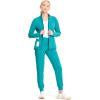 Cherokee Infinity Womens Zip Front Scrub Jacket, Contemporary Fit, Stand-Up Collar, 2 Pockets, Back yoke seams – IN320A(Teal Blue)