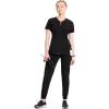Cherokee Infinity Womens Zip Front V-Neck Scrub Top, 4 Pockets, Moisture Wicking, Wrinkle-Resistant, 360 Stretch – CK810A(Black)