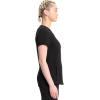 Cherokee Infinity Womens Zip Front V-Neck Scrub Top, 4 Pockets, Moisture Wicking, Wrinkle-Resistant, 360 Stretch – CK810A(Black)
