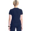Cherokee Infinity Womens Zip Front V-Neck Scrub Top, 4 Pockets, Moisture Wicking, Wrinkle-Resistant, 360 Stretch – CK810A(Navy)