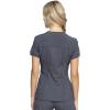 Cherokee Infinity Womens Zip Front V-Neck Scrub Top, 4 Pockets, Moisture Wicking, Wrinkle-Resistant, 360 Stretch – CK810A(Pewter)