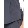 Cherokee Infinity Womens Zip Front V-Neck Scrub Top, 4 Pockets, Moisture Wicking, Wrinkle-Resistant, 360 Stretch – CK810A(Pewter)