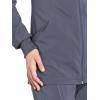 Cherokee Infinity Zip Front Womens Scrub Jacket 4-Way Stretch with Superior Performance and Comfort for Nurse CK370A(Pewter)