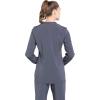 Cherokee Infinity Zip Front Womens Scrub Jacket 4-Way Stretch with Superior Performance and Comfort for Nurse CK370A(Pewter)