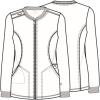 Cherokee Infinity Zip Front Womens Scrub Jacket 4-Way Stretch with Superior Performance and Comfort for Nurse CK370A(Pewter)