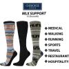 Cherokee Knee High Compression Socks, 15-20 mmHg Support, Cushioned Sole, 1 Pair Pack, Unisex Fit – MLXSUPPORT(Bespeckled)