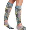 Cherokee Knee High Compression Socks 8-15 mmHg, Lightweight Printed Support Stockings, 1 Pair- COMFORTSUPPORT(Amazing Ariel)