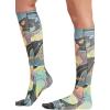 Cherokee Knee High Compression Socks 8-15 mmHg, Lightweight Printed Support Stockings, 1 Pair- COMFORTSUPPORT(Amazing Ariel)