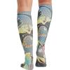 Cherokee Knee High Compression Socks 8-15 mmHg, Lightweight Printed Support Stockings, 1 Pair- COMFORTSUPPORT(Amazing Ariel)