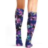 Cherokee Knee High Compression Socks 8-15 mmHg, Lightweight Printed Support Stockings, 1 Pair- COMFORTSUPPORT(Butterfly Flutter)