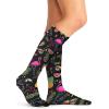 Cherokee Knee High Compression Socks 8-15 mmHg, Lightweight Printed Support Stockings, 1 Pair- COMFORTSUPPORT(Flamingo Party)