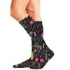 Cherokee Knee High Compression Socks 8-15 mmHg, Lightweight Printed Support Stockings, 1 Pair- COMFORTSUPPORT(Flamingo Party)