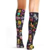 Cherokee Knee High Compression Socks 8-15 mmHg, Lightweight Printed Support Stockings, 1 Pair- COMFORTSUPPORT(Girls Can)