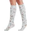 Cherokee Knee High Compression Socks 8-15 mmHg, Lightweight Printed Support Stockings, 1 Pair- COMFORTSUPPORT(Llama Take a Selfie)