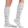 Cherokee Knee High Compression Socks 8-15 mmHg, Lightweight Printed Support Stockings, 1 Pair- COMFORTSUPPORT(Llama Take a Selfie)