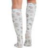 Cherokee Knee High Compression Socks 8-15 mmHg, Lightweight Printed Support Stockings, 1 Pair- COMFORTSUPPORT(Llama Take a Selfie)