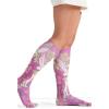 Cherokee Knee High Compression Socks 8-15 mmHg, Lightweight Printed Support Stockings, 1 Pair- COMFORTSUPPORT(Moonlit Path)