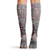 Cherokee Knee High Compression Socks 8-15 mmHg, Lightweight Printed Support Stockings, 1 Pair- COMFORTSUPPORT(Nurse Power)