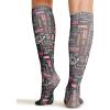 Cherokee Knee High Compression Socks 8-15 mmHg, Lightweight Printed Support Stockings, 1 Pair- COMFORTSUPPORT(Nurse Power)