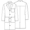 Cherokee Long Lab Coat for Men with Front Button Closure, 3 Pockets & Center back length 38″ CK412(White)