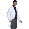 Cherokee Long Lab Coat for Men with Front Button Closure, 3 Pockets & Center back length 38″ CK412(White)