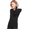 Cherokee Long Sleeve Underscrub for Women Modern Classic fit Soft Crew Neck Knit Tee with 2-Way Stretch – 4881(Black)