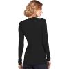 Cherokee Long Sleeve Underscrub for Women Modern Classic fit Soft Crew Neck Knit Tee with 2-Way Stretch – 4881(Black)