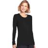 Cherokee Long Sleeve Underscrub for Women Modern Classic fit Soft Crew Neck Knit Tee with 2-Way Stretch – 4881(Black)
