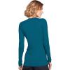 Cherokee Long Sleeve Underscrub for Women Modern Classic fit Soft Crew Neck Knit Tee with 2-Way Stretch – 4881(Caribbean Blue)
