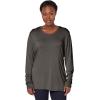 Cherokee Long Sleeve Underscrub for Women Modern Classic fit Soft Crew Neck Knit Tee with 2-Way Stretch – 4881(Pewter)