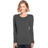 Cherokee Long Sleeve Underscrub for Women Modern Classic fit Soft Crew Neck Knit Tee with 2-Way Stretch – 4881(Pewter)