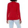 Cherokee Long Sleeve Underscrub for Women Modern Classic fit Soft Crew Neck Knit Tee with 2-Way Stretch – 4881(Red)