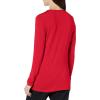 Cherokee Long Sleeve Underscrub for Women Modern Classic fit Soft Crew Neck Knit Tee with 2-Way Stretch – 4881(Red)