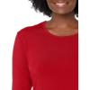 Cherokee Long Sleeve Underscrub for Women Modern Classic fit Soft Crew Neck Knit Tee with 2-Way Stretch – 4881(Red)