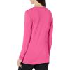 Cherokee Long Sleeve Underscrub for Women Modern Classic fit Soft Crew Neck Knit Tee with 2-Way Stretch – 4881(Shocking Pink)