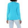 Cherokee Long Sleeve Underscrub for Women Modern Classic fit Soft Crew Neck Knit Tee with 2-Way Stretch – 4881(Turquoise)