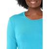 Cherokee Long Sleeve Underscrub for Women Modern Classic fit Soft Crew Neck Knit Tee with 2-Way Stretch – 4881(Turquoise)