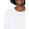Cherokee Long Sleeve Underscrub for Women Modern Classic fit Soft Crew Neck Knit Tee with 2-Way Stretch – 4881(White)