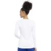 Cherokee Long Sleeve Underscrub for Women Modern Classic fit Soft Crew Neck Knit Tee with 2-Way Stretch – 4881(White)