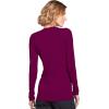 Cherokee Long Sleeve Underscrub for Women Modern Classic fit Soft Crew Neck Knit Tee with 2-Way Stretch – 4881(Wine)