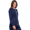 Cherokee Luxe Sport Women Warm Up Scrubs Jacket Zip Front CK300(Navy)