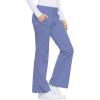 Cherokee Luxe Women Scrubs Pant Low Rise Flare Leg Drawstring Cargo 21100(Ciel)