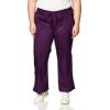 Cherokee Luxe Women Scrubs Pant Low Rise Flare Leg Drawstring Cargo 21100(Eggplant)