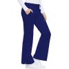 Cherokee Luxe Women Scrubs Pant Low Rise Flare Leg Drawstring Cargo 21100(Galaxy Blue)