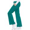 Cherokee Luxe Women Scrubs Pant Low Rise Flare Leg Drawstring Cargo 21100(Teal)