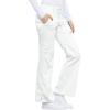 Cherokee Luxe Women Scrubs Pant Low Rise Flare Leg Drawstring Cargo 21100(White)