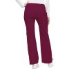 Cherokee Luxe Women Scrubs Pant Low Rise Flare Leg Drawstring Cargo 21100(Wine)